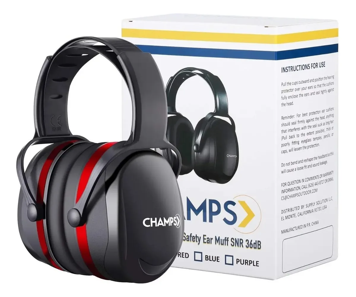 Protetores de ouvido Champs Noise Suppressor Nrr 29db Cor vermelho/preto