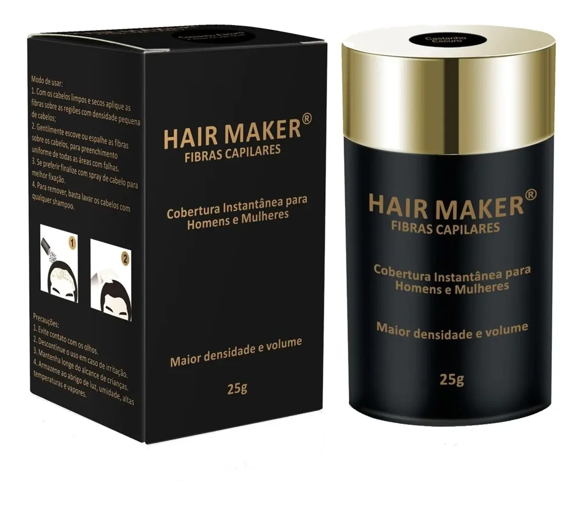 Hair Maker Fibras Capilares - Preto