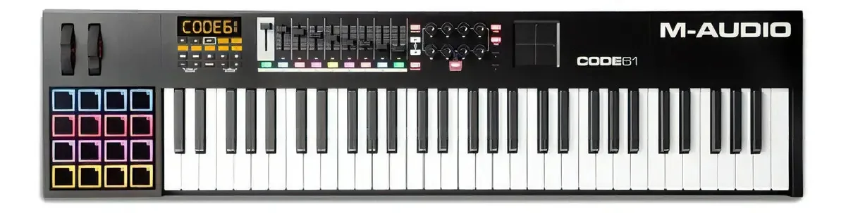 Controlador Midi 61 preto M-audio Code 61 teclas