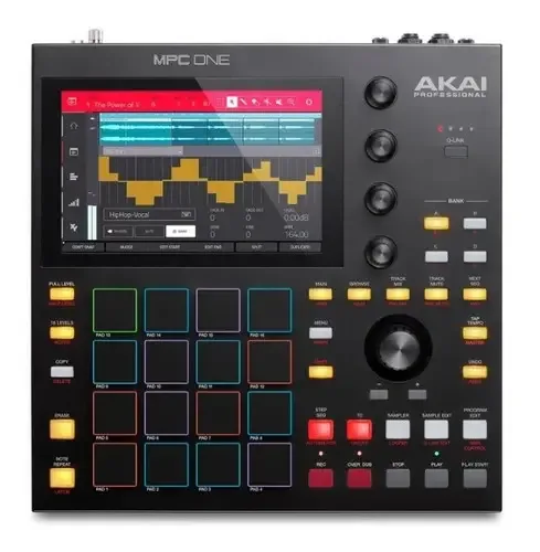 Amostrador de sequenciador de ritmo Akai Mpc One de 16 pads, cor preta