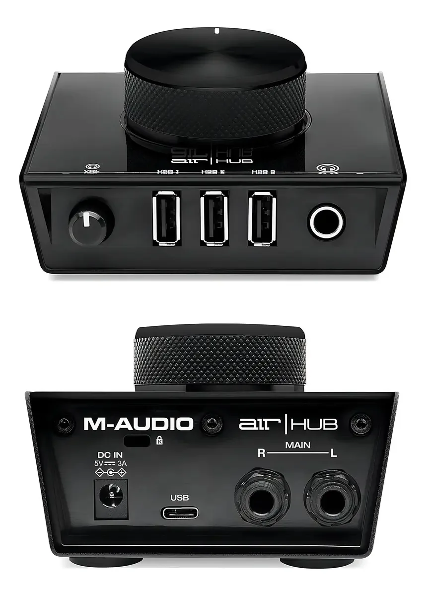 M-Audio Air|Hub - Interface de áudio USB com hub de 3 portas