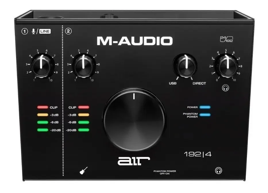 Kit M-audio Interface Air 1924 Microfone Condensador E Fones