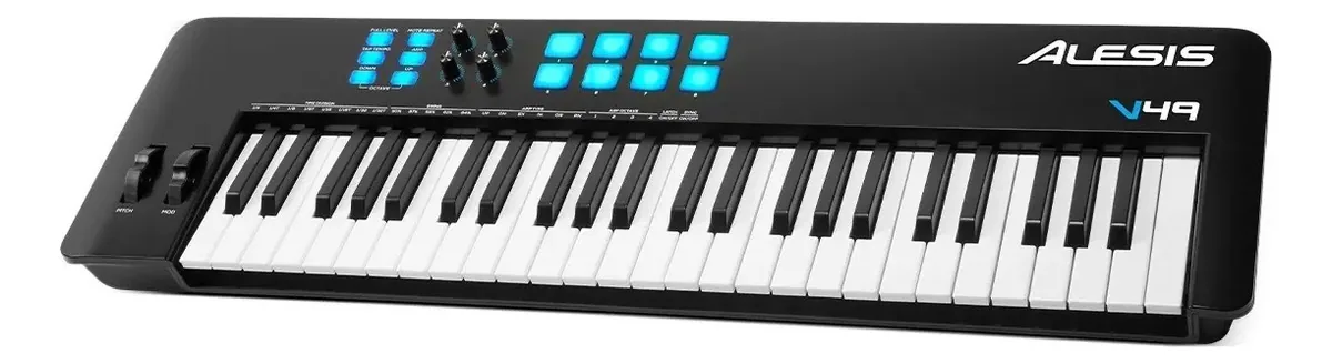 Botão de teclado USB Midi Alesis V49 Mkii de 49 teclas