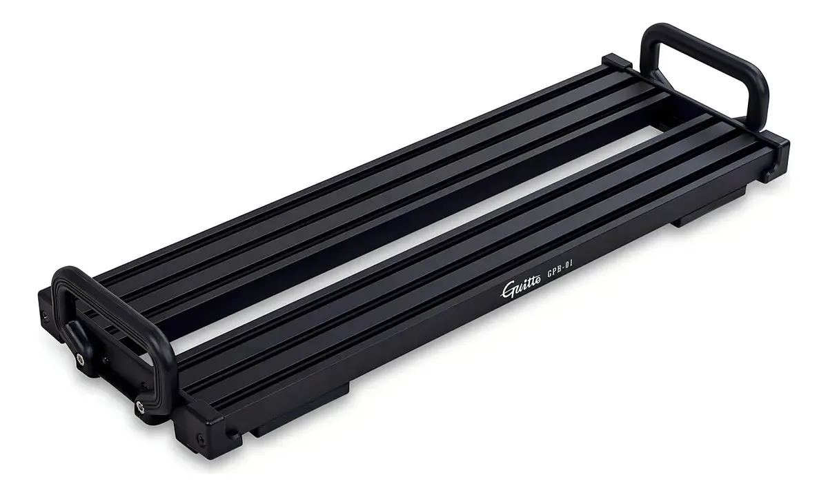 Pedalboard Guitto GPB-01 Preto Alumínio Dobrável 51,7x18cm com Bag
