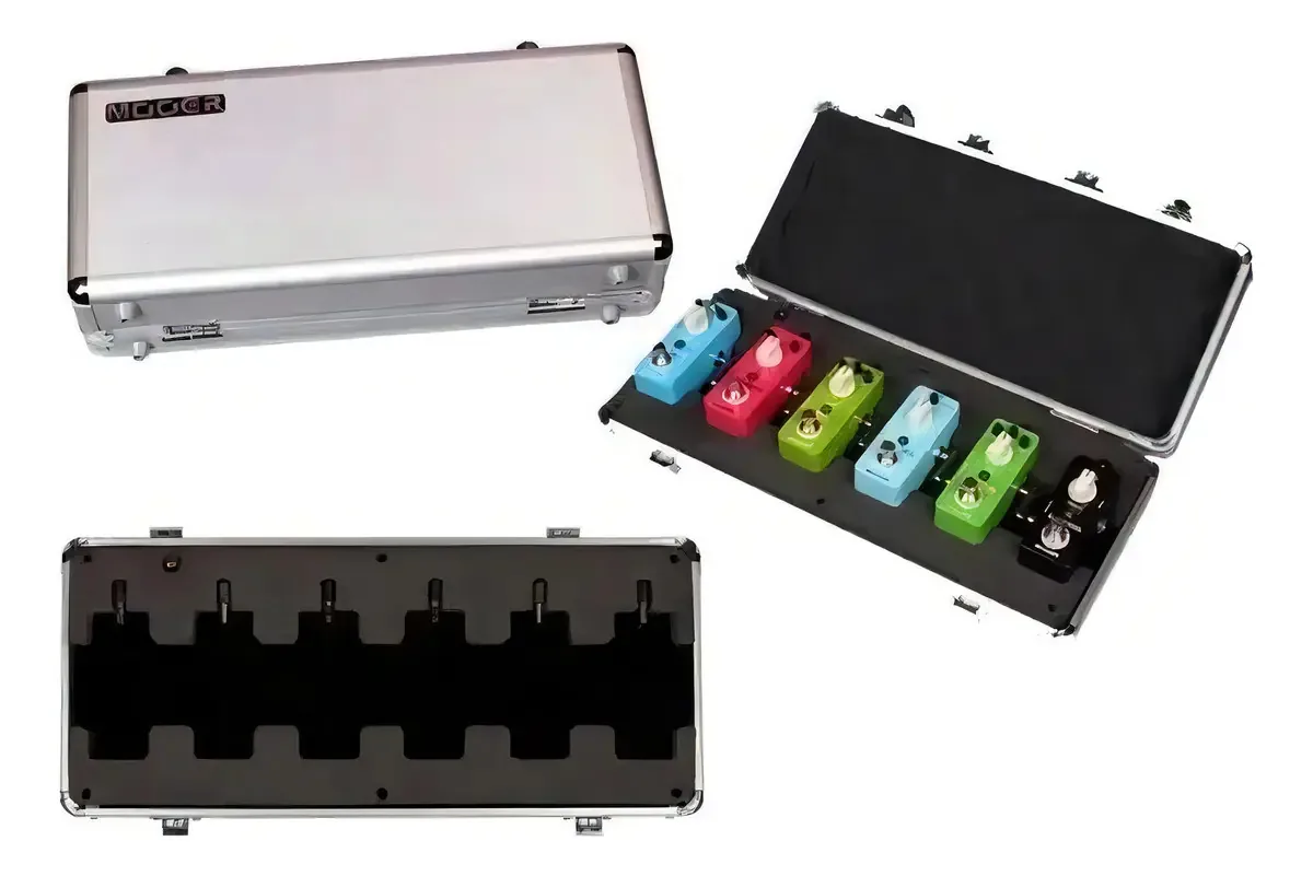 Estojo rígido de alumínio Mooer 6 Firefly M6 Micro Pedals