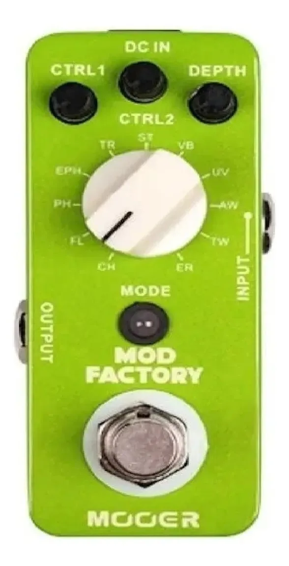 Pedal de modulação Mooer Mod Factory para guitarra de 11 efeitos