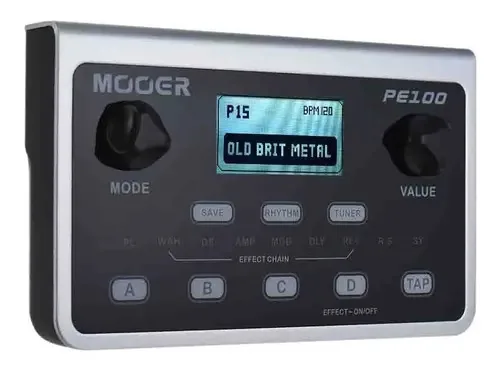 Pedaleira Processador Efeitos Portátil Mooer PE-100 para Guitarra Elétrica