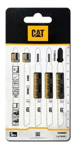 Conjunto de serras de madeira Cat T101b Clean Cut de 5 lâminas