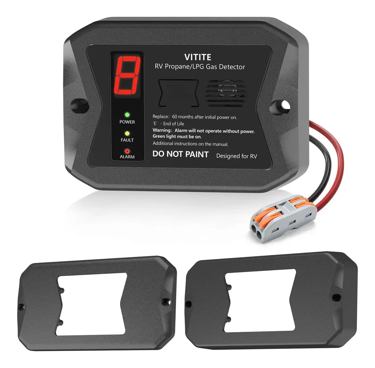 Detector digital de gás propano 85db para motorhome
