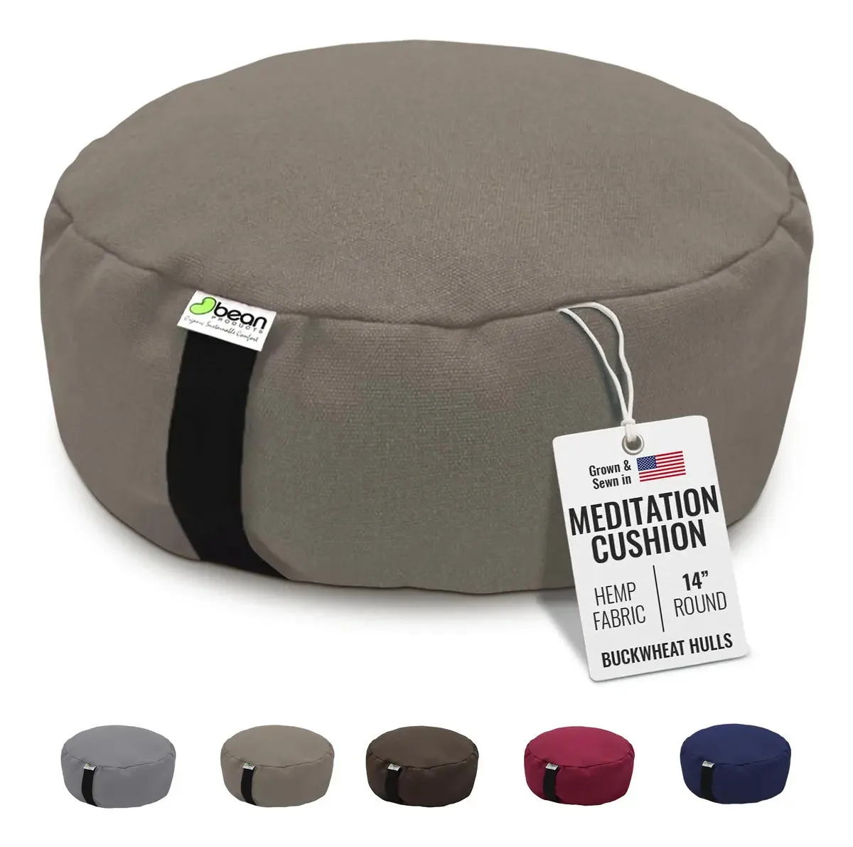 Almofada de meditação Zafu Yoga da Bean Products com A-Filler