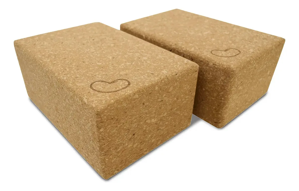 Pacote com 2 blocos de cortiça Eco Yoga, 4 polegadas x 6 x polegadas x 9 polegadas, tamanho maior