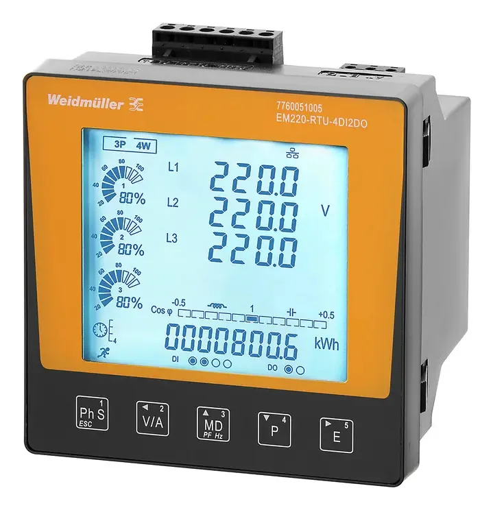 Multimedidor Energia Digital Em220-rtu-4di2do C/modbus