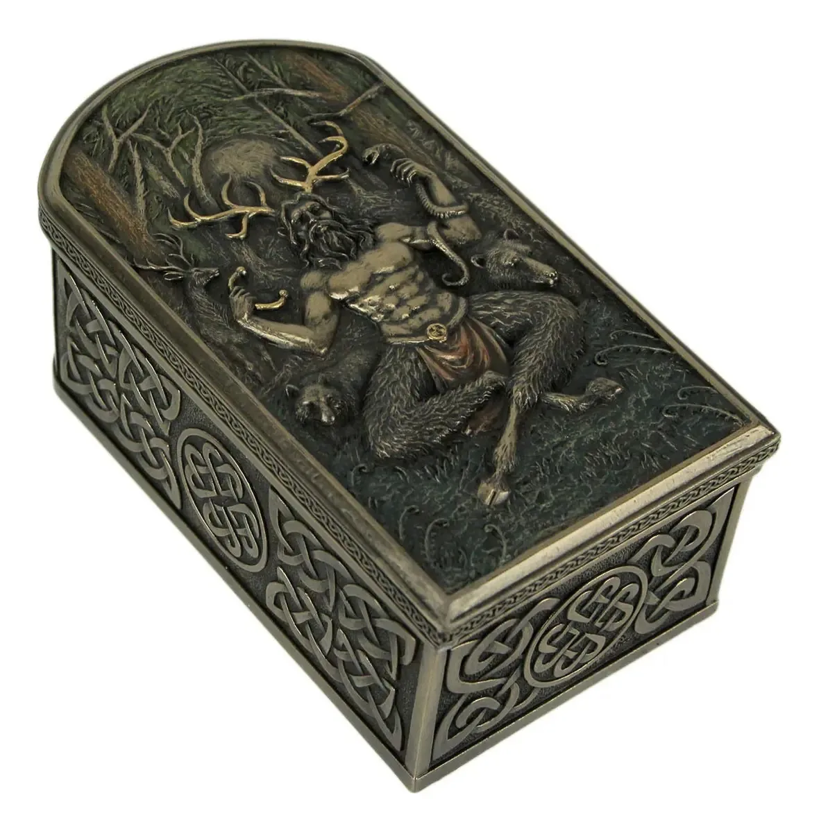 Veronese Design Cernunnos - Caixa de bugigangas com chifres de gelo