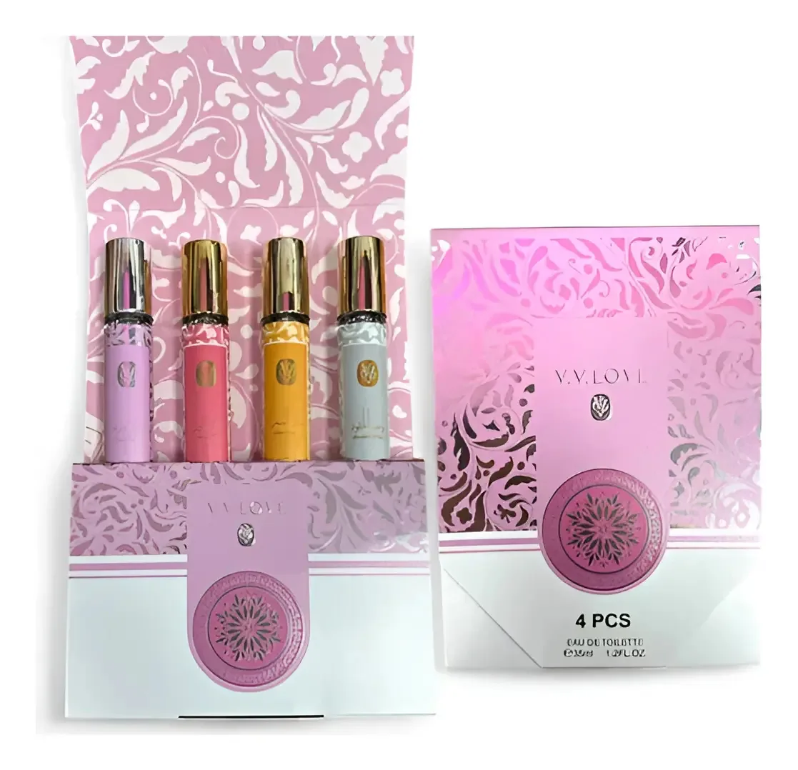 Conjunto X4 Perfumes Arabe Lady Fragrances Tubito 35 ml