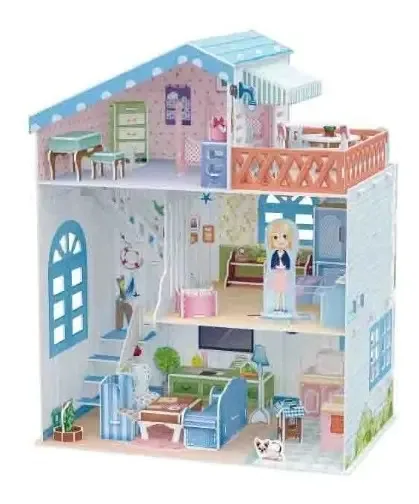 Quebra-cabeças 3D Seaside Village Cubic Fun