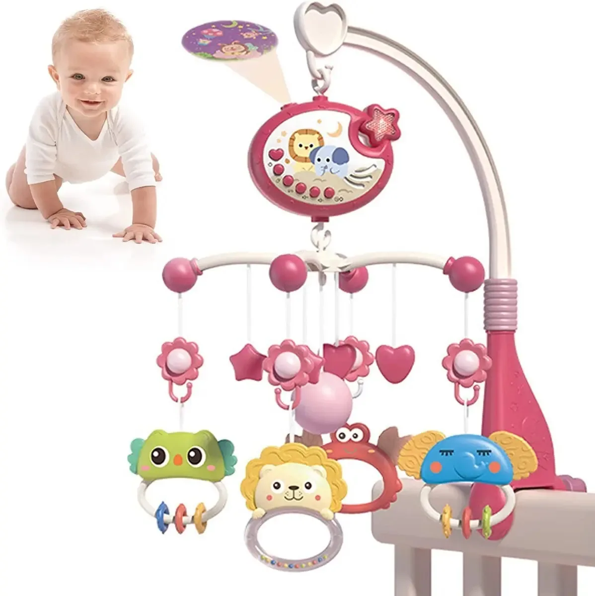 Telefone para bebês Nayumi 3660 Animal - rosa
