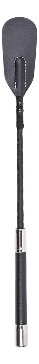 Denpetec - Chicotes de Equitação para Cavalo (Couro Sintético, 45 cm), Preto