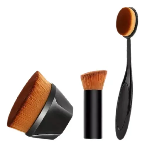 3 unidades/conjunto de pincéis planos Kabuki para pincel Big Powder Foundation
