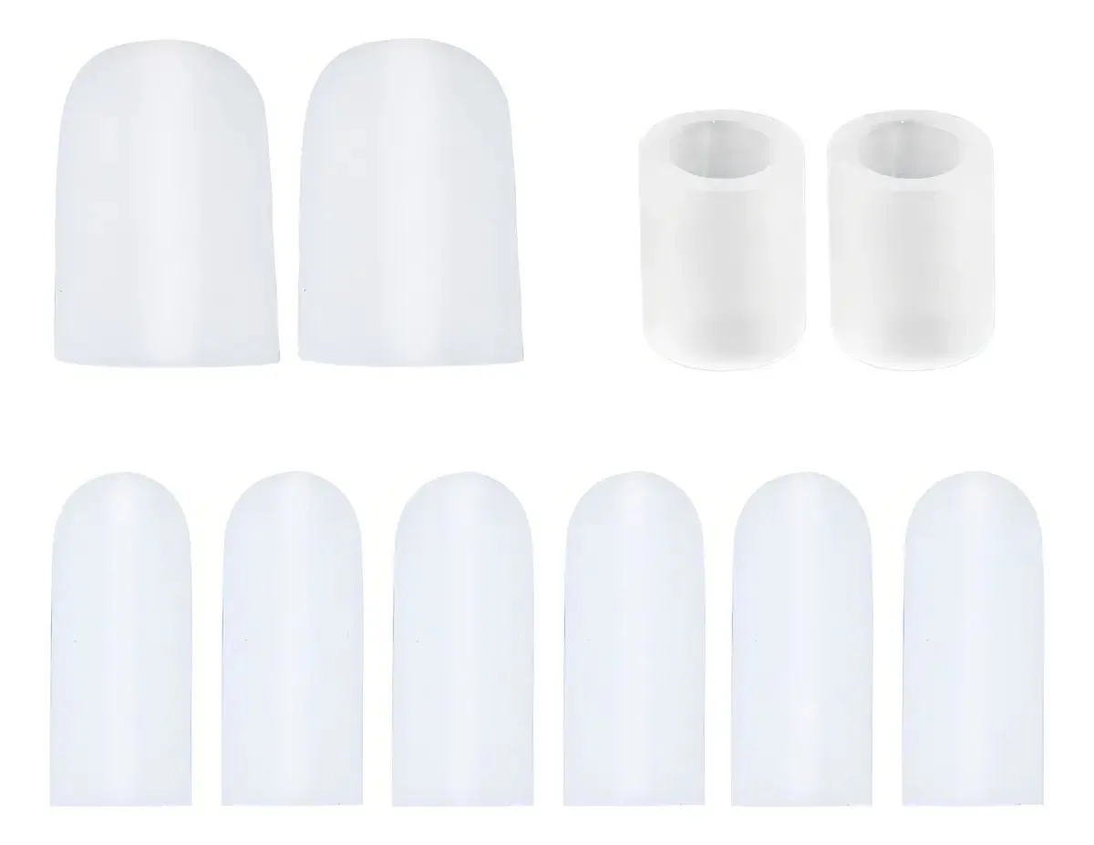 Protetor de dedos de silicone, calos e blister, 5 unidades
