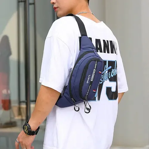 Bolsas de cintura esportivas impermeáveis para homens e mulheres, pacote azul escuro