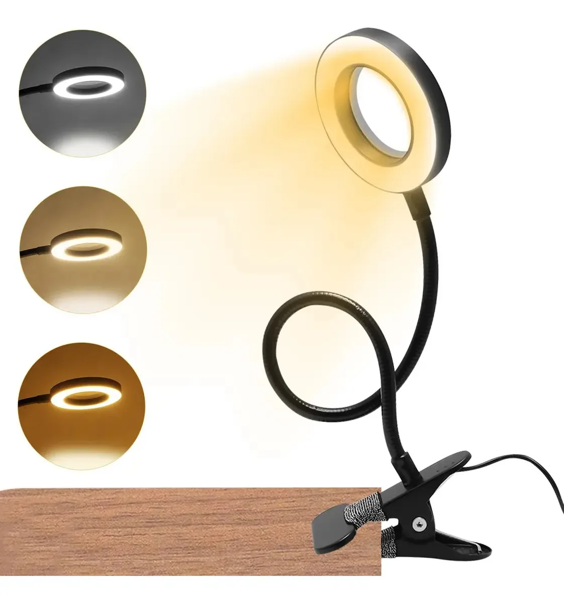 5 lupas com luz, 3 modos de cores, luminária de mesa Ilu