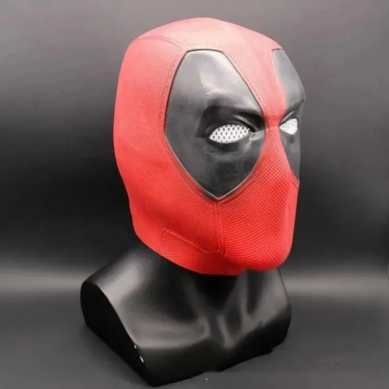Mascara Filme Deadpool Cosplay De Látex Cor Vermelho