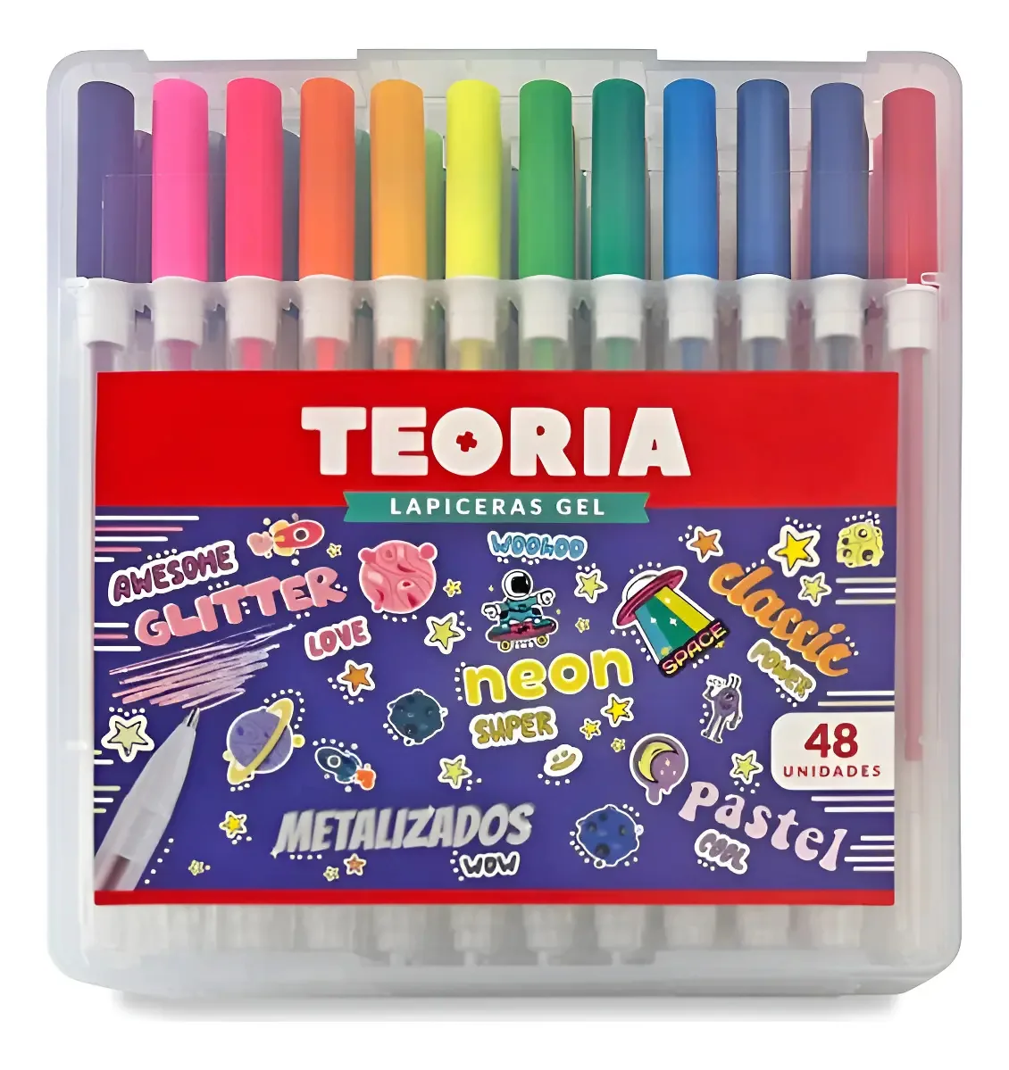 Canetas de gel, pacote X48 Colors S, Theory
