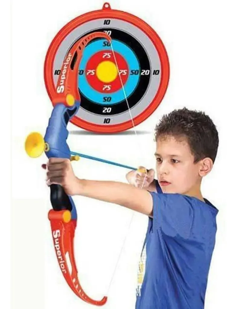 Conjunto de arco e flecha de arco e flecha Kings Sport de 64 cm de altura azul e vermelho