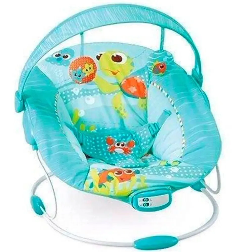 Cadeira De Balanço Para Bebê Mastela Cadeira De Descanso Elétrica Florido Azul-turquesa