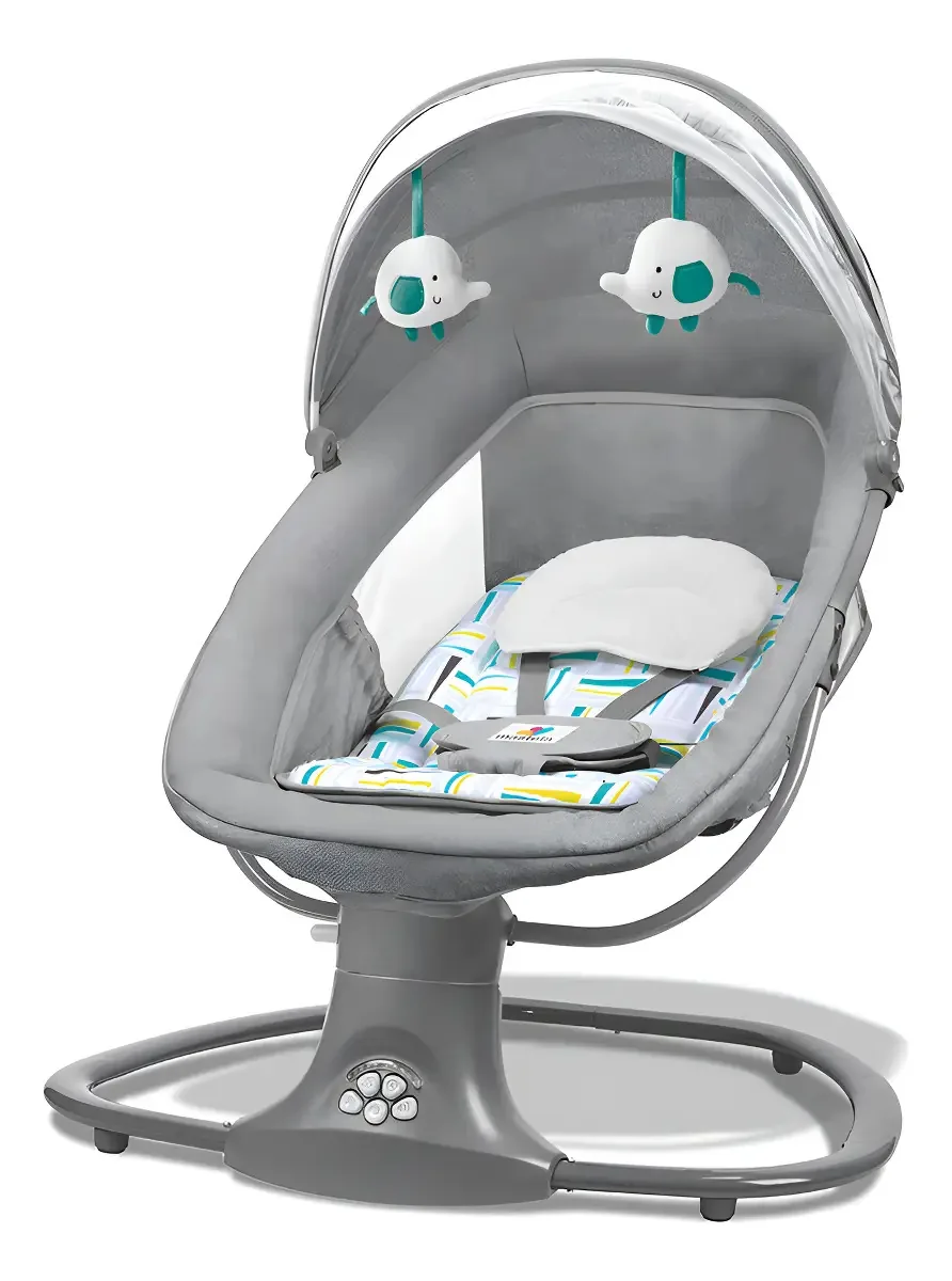 Cadeira De Balanço Para Bebê Automática Techno 8104 Mastela Com Bluetooth Cinza