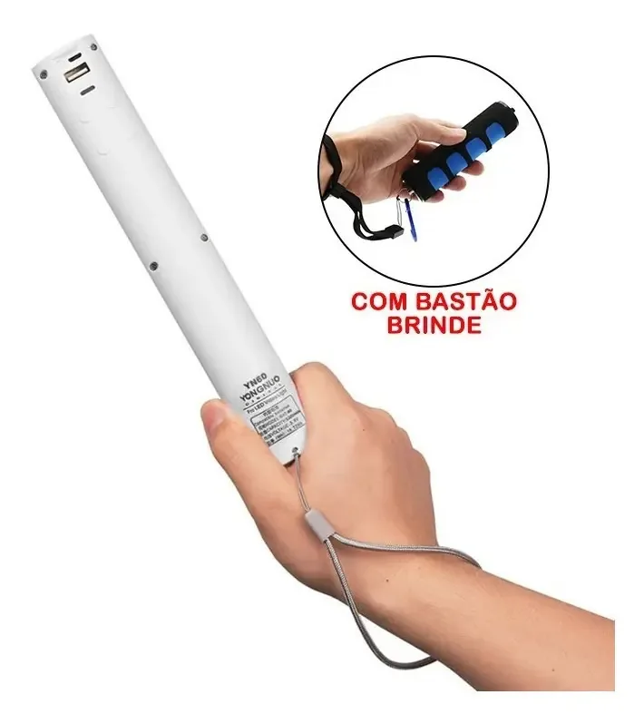 Led Bastão / Powerbank Yn60 Pro Rgb Pronta C/ Bastão