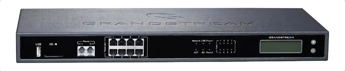 Pbx IP central Grandstream Ucm6208 8 Fxo 2 Fxs 100 chamadas
