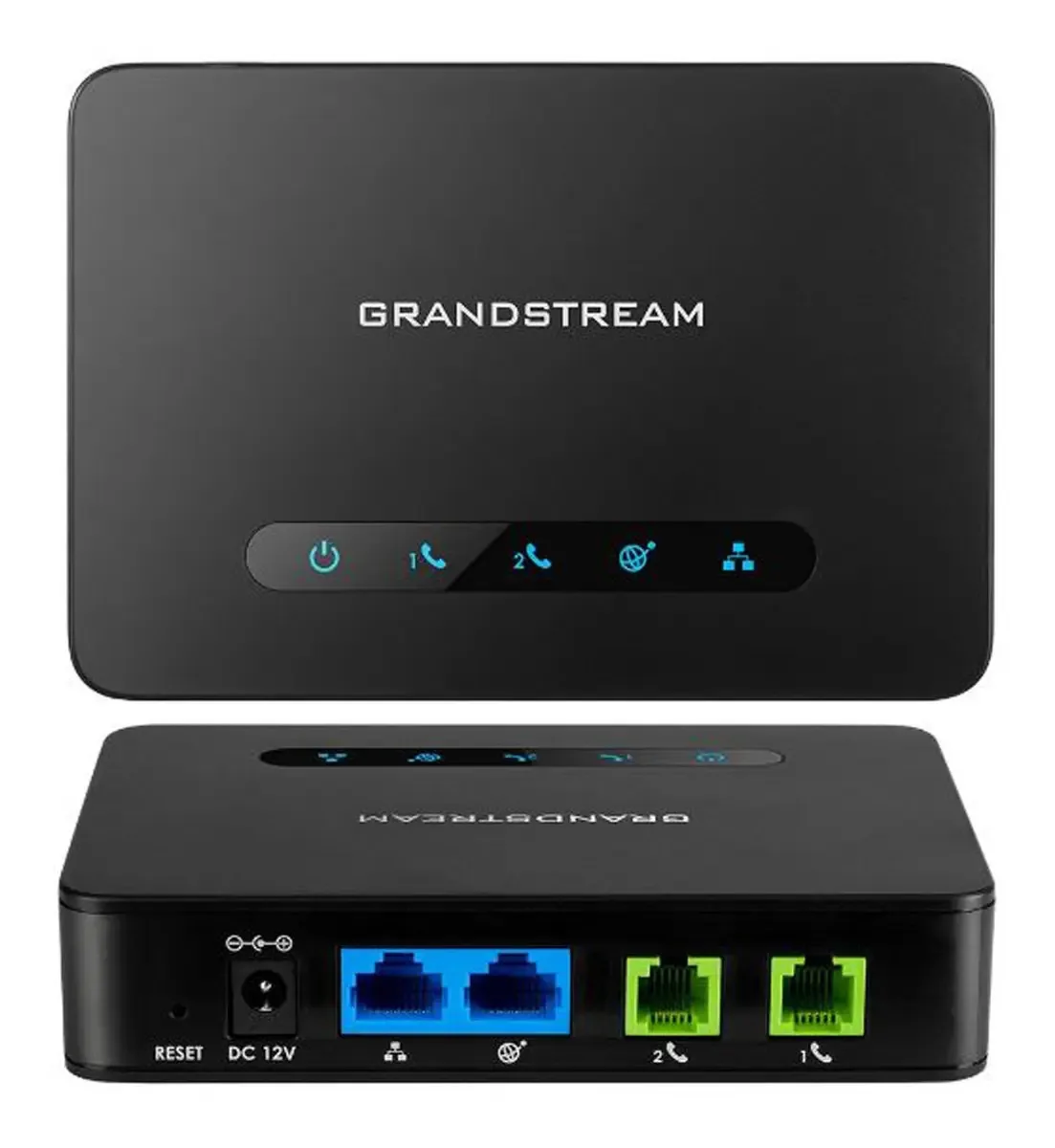 Adaptador VoIP Grandstream HT812 2 Portas FXS Gigabit com Roteador Integrado