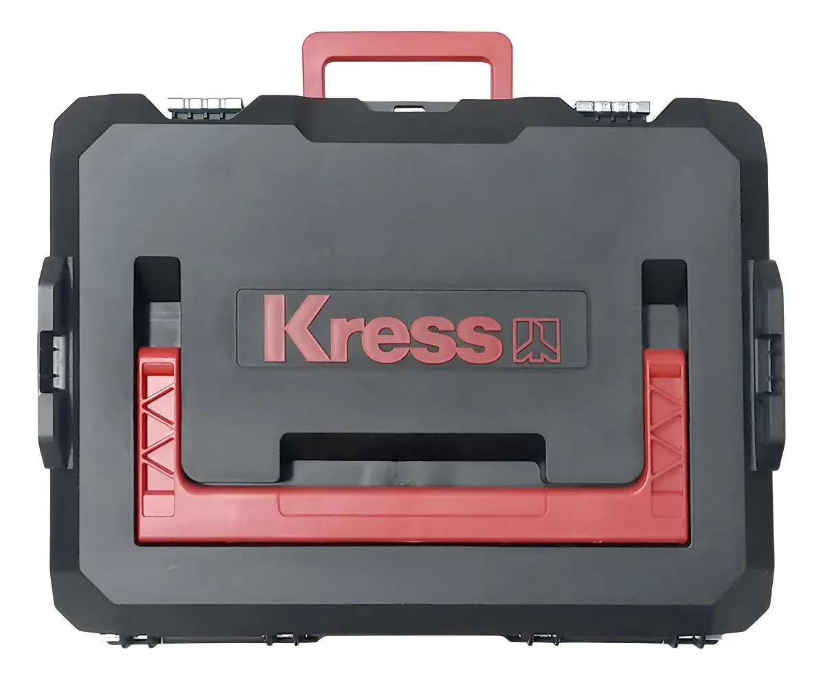 Caixa Ferramentas Plástica Resistente Kress KA4199 Cor Preto