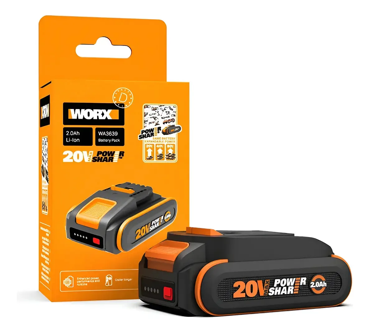Bateria Worx 20v Max Parafusadeira