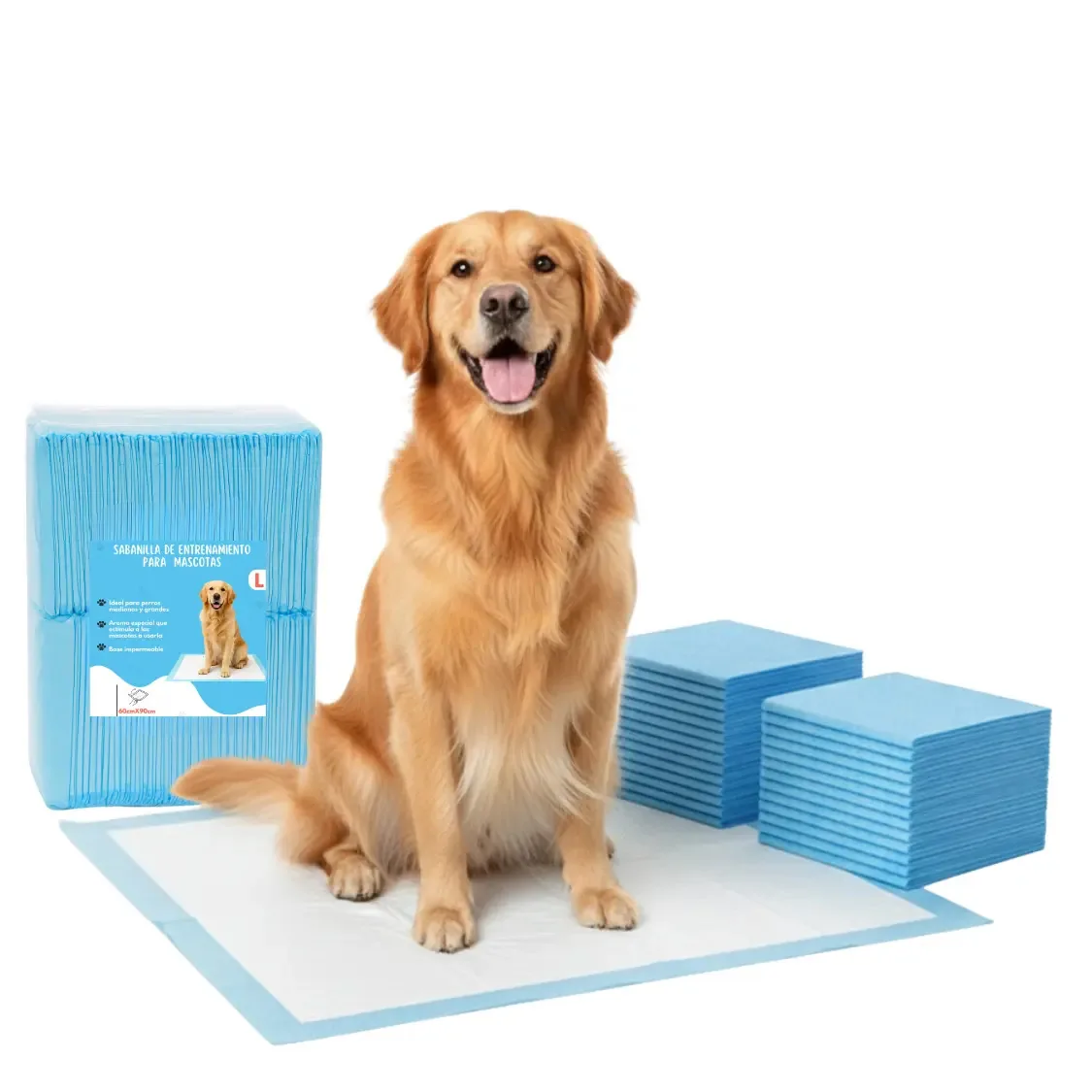 Fraldas absorventes para treinamento de animais de estimação para cães e gatos 60x90cm 60un Telotenemos