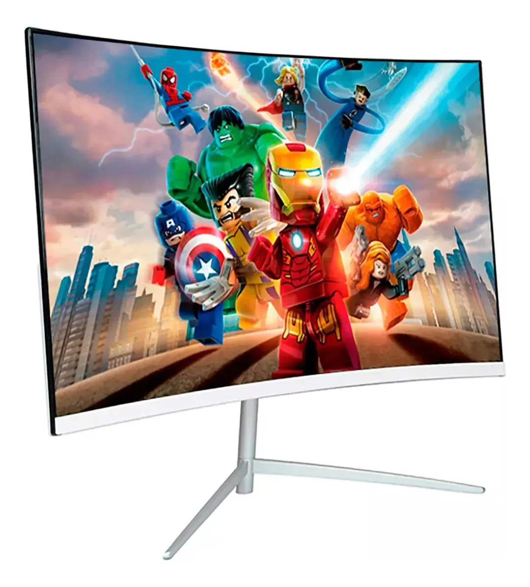 Monitor curvo para PC Gamer, monitor HDMI de 165 Hz, 27 polegadas, branco