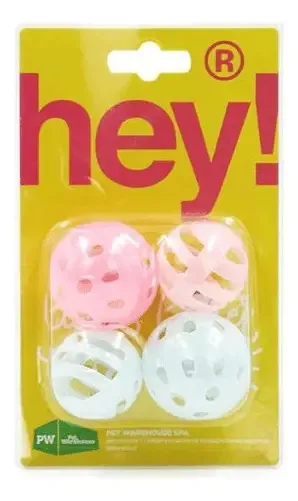 Ei! Brinquedos para gatos, bolas coloridas, cor de entretenimento, rosa claro