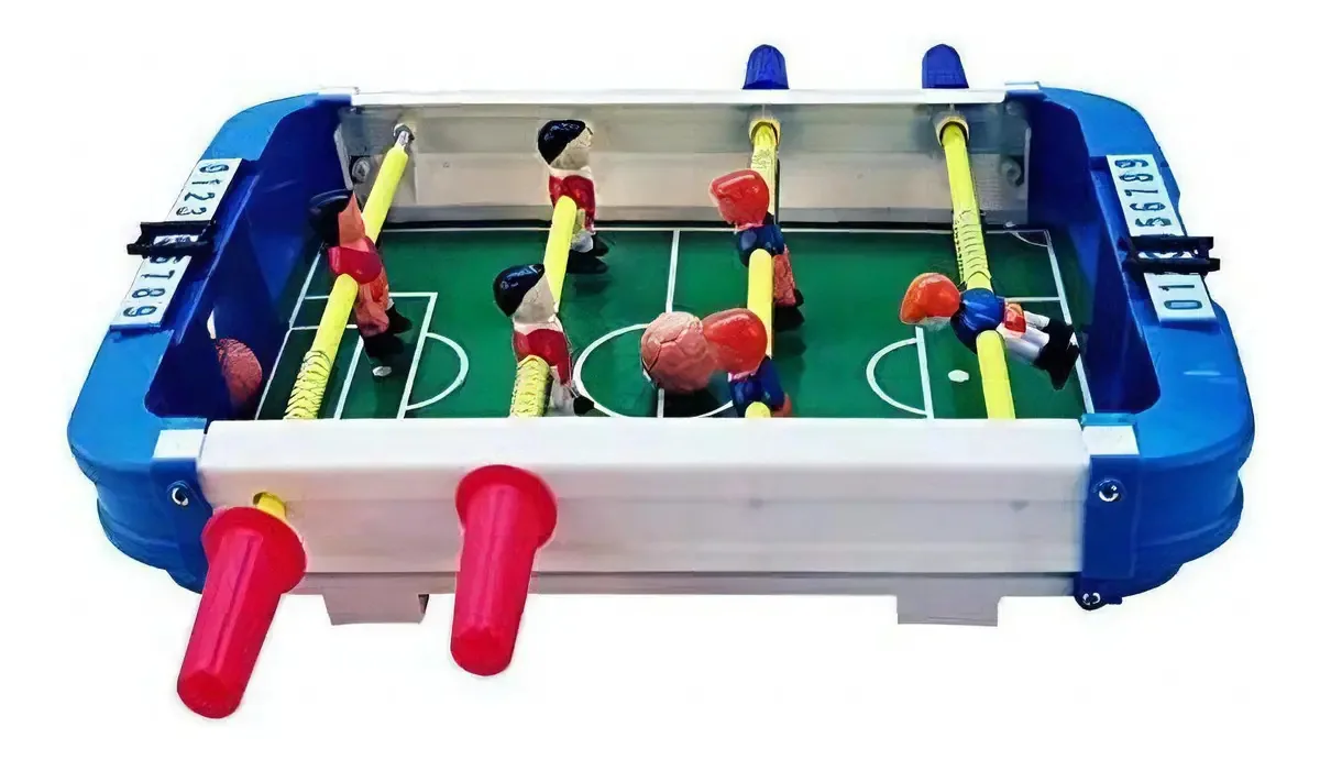 Mesa de Totó Calidaka, Mini Totó Portátil, Mesa de Futebol, Mesa de Totó, 4 Barras, Tabuleiro Superior de Air Hockey, Futebol de Mesa, Jogo de Totó para Sala de Jogos