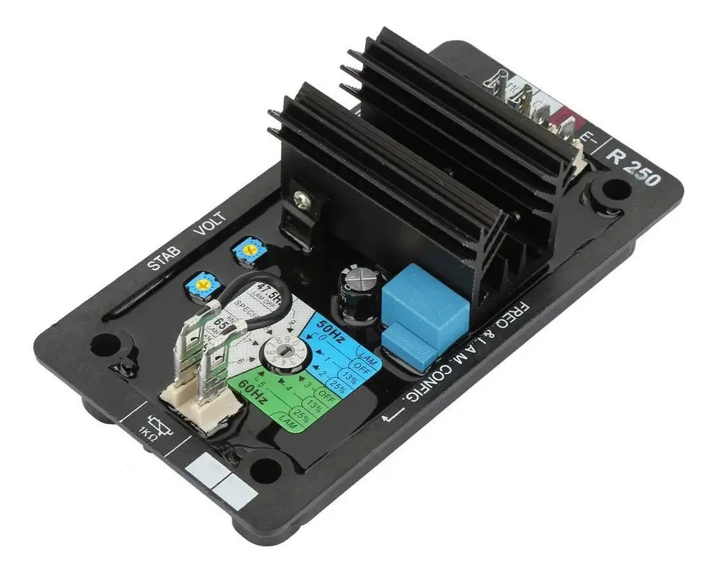 Regulador De Tensão, Gerador R250 Avr Regulador De Tensão Automático Controlador De Tensão Sistema De Geração Diesel Módulo De Controle Acessórios Do Gerador