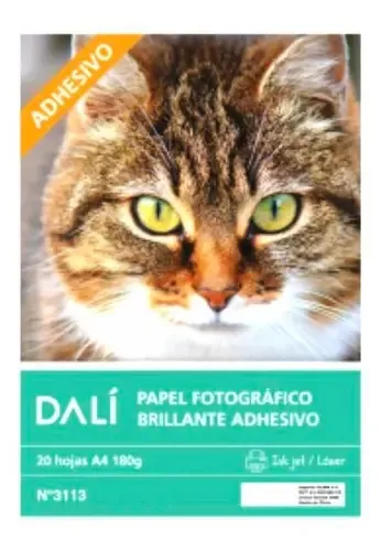 Papel fotográfico autoadesivo A4