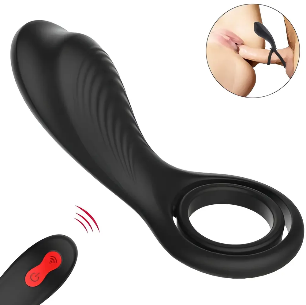 Vibrador Anel Peniano Escrotal Com Controle Recarregável