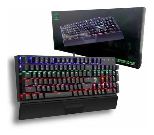 Teclado mecânico T-dagger Destroyer Rainbow S/Red - Cor do teclado Revogames preto