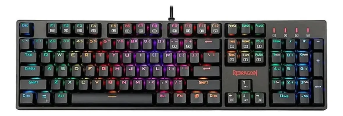 Teclado Gamer Redragon Surara Pro Opto-Mecânico com Switches Optical Red, QWERTY Português Brasil e RGB