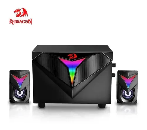 Caixas De Som E Subwoofer Gamer Redragon Toccata Gs700 Rgb Preto