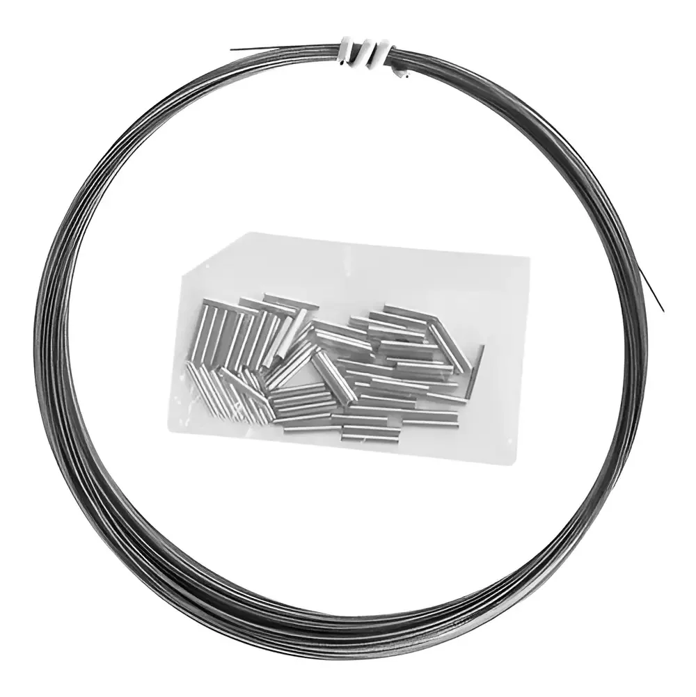 Cabo De Aço Inox Pesca Empate Encastoador 0,39mm 10m +luvas