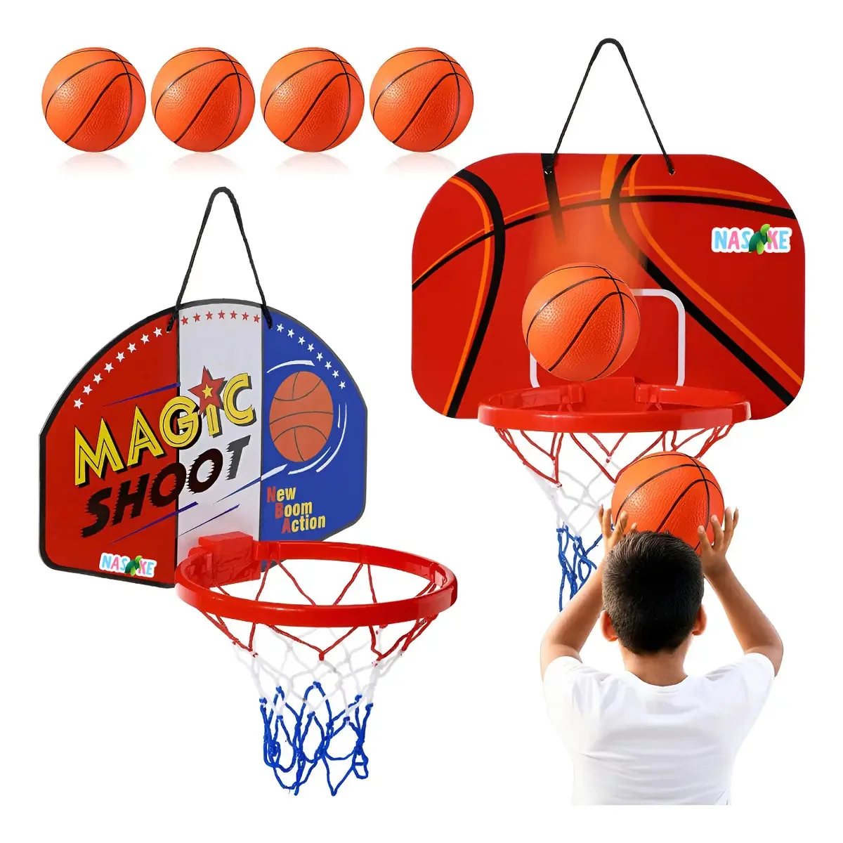 Cesta de basquete dobrável, tabuleiro infantil, sala de parede infantil