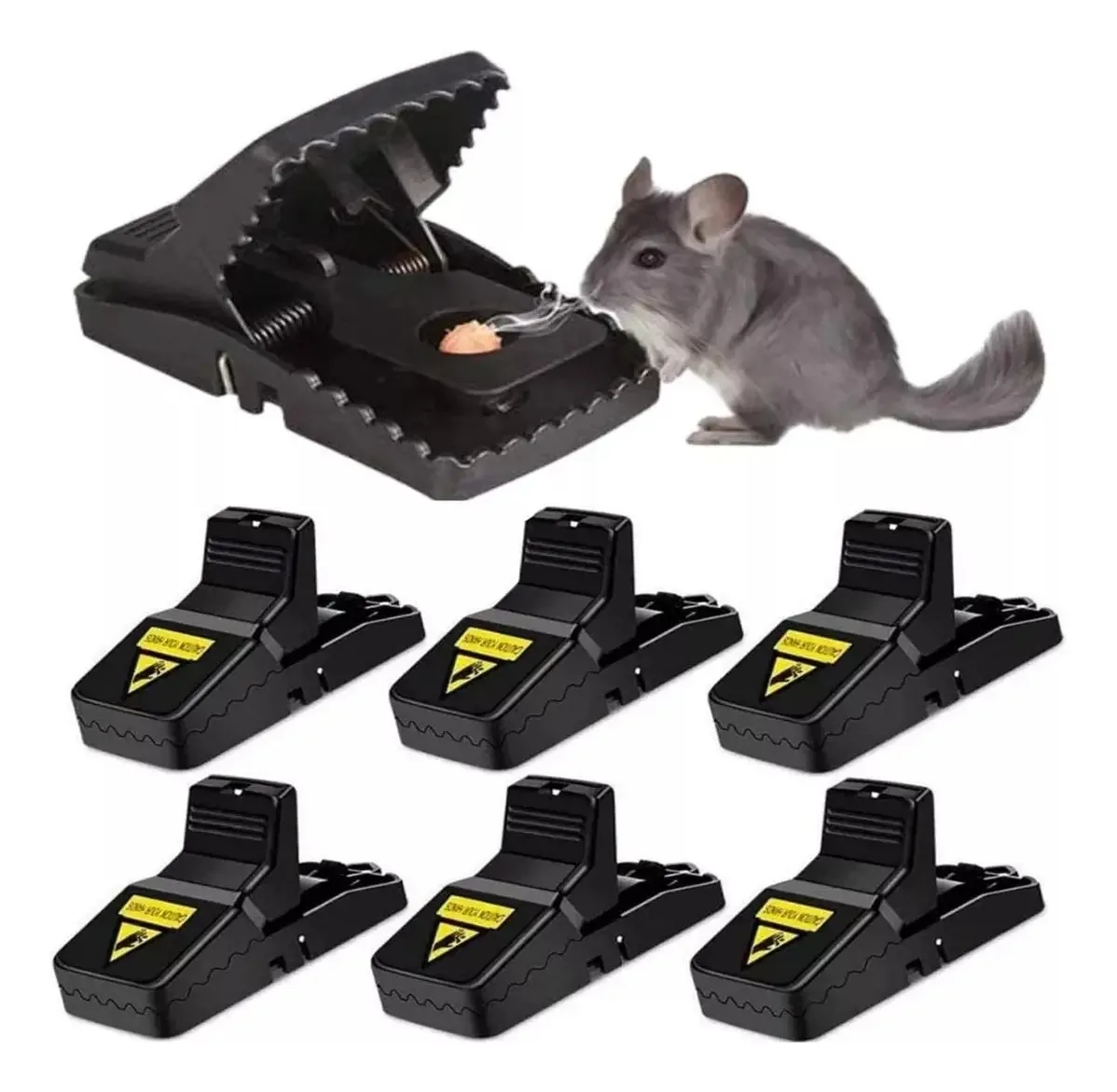 Pacote com 6 Armadilhas para Ratos Seguras e Eficazes