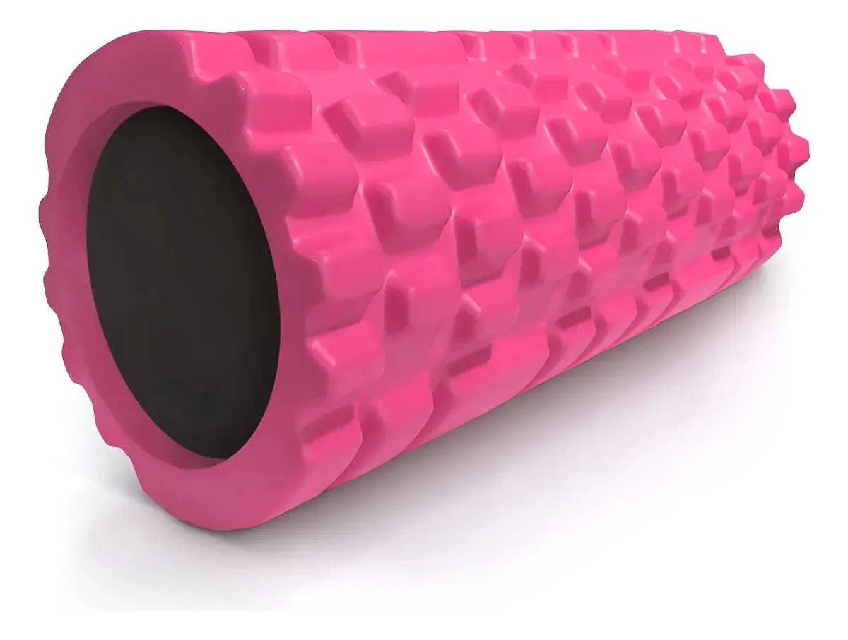 Rolo de massagem com rolo de espuma Rolo de massagem para ioga 33 cm rosa Pilates