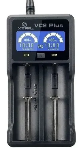 Carregador Xtar Vc2 Plus Master Digital Para Baterias Pilhas